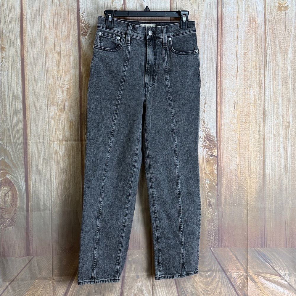 💵Madewell The Perfect Vintage Straight Jean Front Seam in Faded Gray Size 27 - Picture 2 of 13